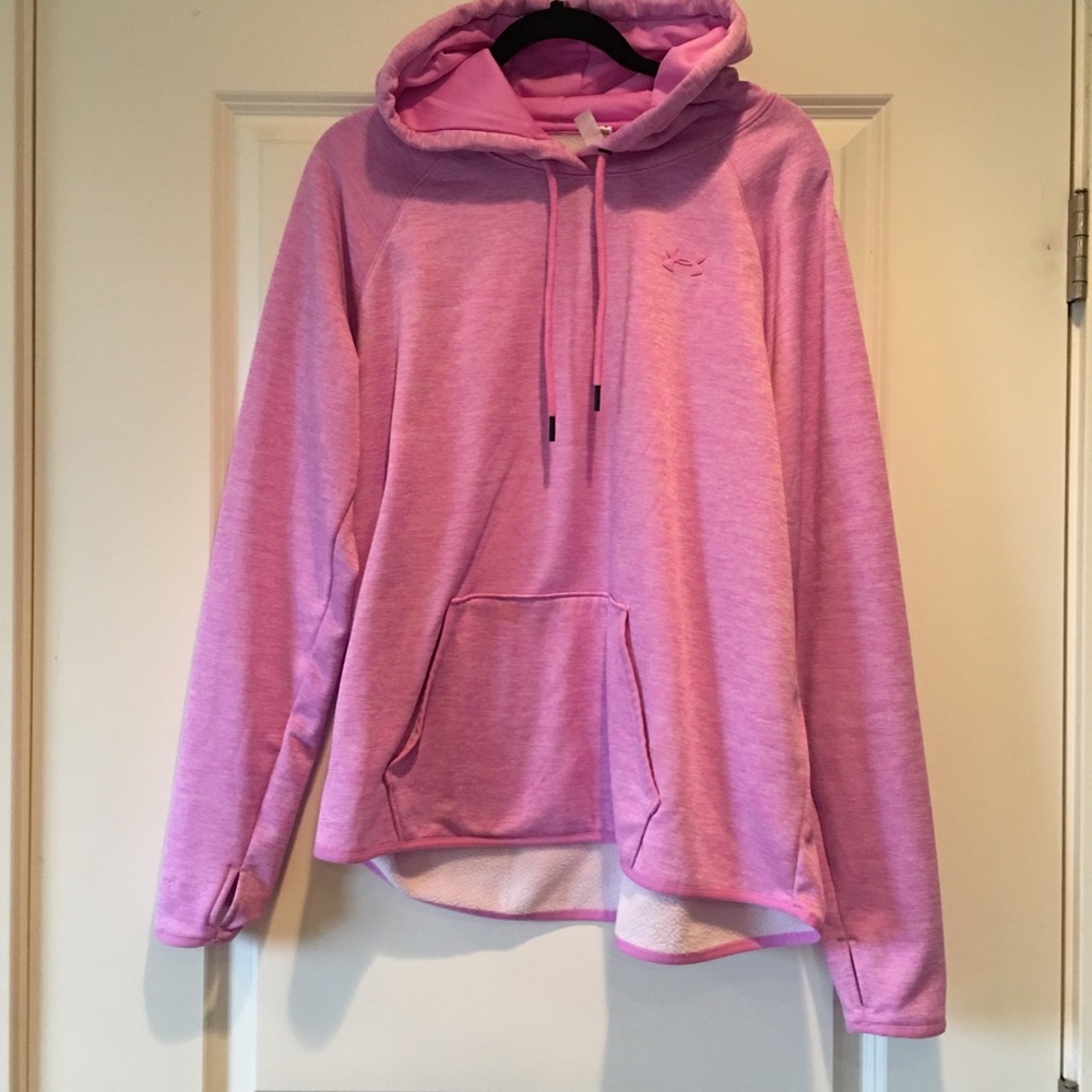 Heathered pink under armor sweatshirt